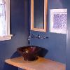 Powder Room - indonesian rice-bowl sink, apple-ply counter