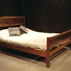 Bed - honduras mahogany and black walnut