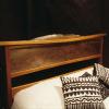 Bed - honduras mahogany and black walnut